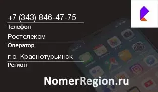 Кто звонил с 3438464775 - регион и оператор